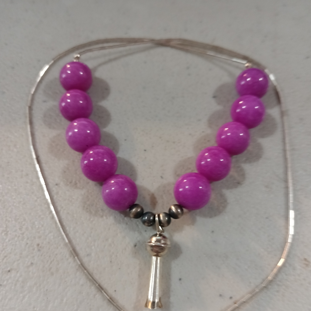 Purple Beaded Necklace